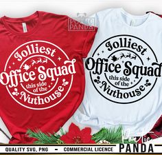 Jolliest Office Squad SVG PNG, Jolliest Bunch Svg, Office Squad Svg, Office Crew Svg, Christmas Shirt Svg, Coworker Svg, Secretary Svg Holiday Staff Shirts, Christmas Shirts For Office Staff, Office Christmas Shirts, Christmas Pjs Family, Jolliest Bunch, Christmas Shirt Svg, Winter Svg, Handmade Boutique, Christmas Pjs