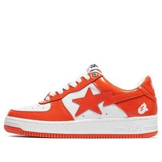 BAPE-COLLEGE-ORANGE2 Bapesta Shoes Outfit, Bape Star, Bapesta Shoes, Bape Ape, Bape Shoes, Bape Sneakers, Bape Sta, Blue Chill, Ape Bape