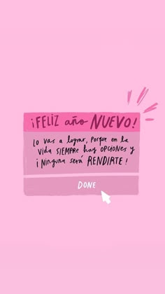 a pink background with the words feliz an nuevo on it