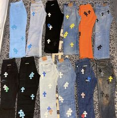 Cross Pants Outfit Y2k, Chrome Heart Jeans, Chrome Pants, Chrome Hearts Pants, Chrome Hearts Jeans, Guys Fashion Swag, Chris Brown Outfits, Underground Clothing