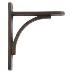 an iron shelf bracket on a white background