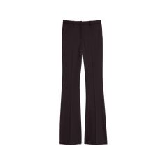 Theory "Demitria" Good Wool pants. Approx. measurements:  35" inseam; 22" leg opening; 10" front rise; 15" back rise, size 8. Mid rise; darts at back. Side slip pockets; back welt pockets. Fitted through straight legs. Full length hem. Hook/zip fly; belt loops. Wool/spandex. Care note:  Do not wash, bleach, or tumble dry. Cool iron if needed. Dry clean with any solvent except trichloroethylene. Imported. Modern Fitted Wide-leg Pantsuit, Chic Fitted Wide Leg Pants With Pressed Crease, Fall High-waisted Pants With Minimal Stretch, Chic Tailored Full-length Dress Pants, Modern Wide Leg Pants, Full-length Pants With Pressed Crease For Fall, Chic Full-length Dress Pants With Pressed Crease, Fall Pants With Pressed Crease Full Length, Chic Full Length Dress Pants With Pressed Crease