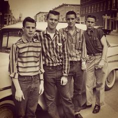 50s Outfits Men, 50s Male Fashion, 1950s Fashion Teenagers, 50s Mens Fashion, 1950s Teenagers, Rockabilly Boys, Teen Guy Fashion, 20s Men