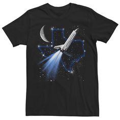 He'll love wearing this Men's Space Texas Rocket Launch Moon Stars Galaxy Graphic Tee. Crewneck Short sleeves FABRIC & CARE Cotton Machine wash Imported Size: XXL. Color: Black. Gender: male. Age Group: adult. Rocket Launch, Flex Fit Hats, Moon Stars, Big & Tall, This Man, Stars And Moon, Rocket, Fabric Care, Graphic Tee