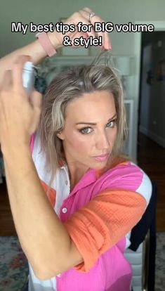 If you struggle with fine, thin or flat hair but want to keep volume and style for days, check out this tutorial. Follow along for my best tips for BIG volume and style. Volume For Thick Heavy Hair, Extra Volume Hair, Add Body To Fine Hair, Volume Clips For Hair, Volume Spray For Hair, Updos With Volume On Top, Volumizing Hair Products For Fine Hair, How To Add Volume To Front Of Hair