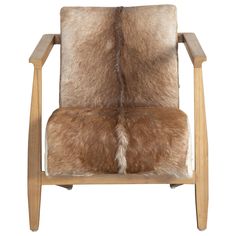 a chair that has some fur on it