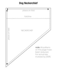 a diagram showing how to make a dog neckerchiff