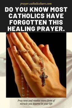 two hands with rosarys on their palms and the words, this is a powerful rosary prayer