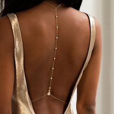 Pearl Back Necklace, Backdrop Necklace Set, Bridal Jewelry, Back Necklace, Backless Dress, Open Back Dress NB082 - Etsy Jóias Body Chains, Backdrops Necklace, Body Chains, Back Necklace, Open Back Dresses, Waist Chain, Body Chain Jewelry