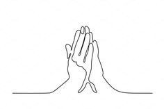 two hands reaching up to each other in the air with one hand raised above them