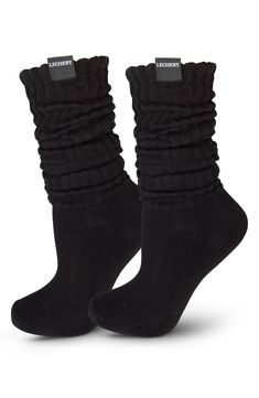 These scrunchy crew socks add playful energy to your look while keeping you comfy in a breezy cotton blend. Cotton/polyamide/elastane Hand wash, dry flat Imported Scrunchy Socks, Scrunchie Socks, Cute Black Stretch Socks, Scrunched Socks, Scrunch Socks, Black Crew Socks, Comfortable Black No-show Socks, Grippy Socks, Cheap Black Non-slip Socks