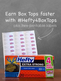 two boxes of hefty extra strong tape on a table