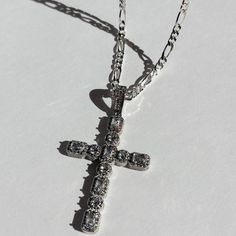 Truly Blessed Jewels - Hope CZ Cross Silver Necklace Silver Spiritual Necklace With Cubic Zirconia, Spiritual Cubic Zirconia Necklaces With Diamond Accents, Spiritual Silver Necklace With Cubic Zirconia, White Gold Cross Jewelry For Spiritual Style, Spiritual Silver Cubic Zirconia Necklace, Spiritual White Gold Cross Jewelry, Luxury Cubic Zirconia Cross Jewelry, Diamond White Crystal Cross Pendant Jewelry, Crystal Cross Necklace With Adjustable Chain