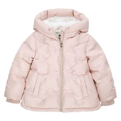 Keep your little one cozy and stylish with this adorable Rokka&Rolla Toddler Baby Girls' Heart Pattern Fleece Lined Coat Kids' Puffer Jacket. Featuring a heart-patterned shell and a warm fleece lining, this coat ensures comfort and cuteness in every detail. The rib cuffs and side slits add a touch of practicality, while the two pockets provide space for tiny treasures. Plus, a name label inside makes it perfect for daycare or playdates. This coat combines warmth, style, and functionality for you Cute Outerwear With Fleece Lining For Cold Weather, Cute Outerwear For Cold Spring Weather, Cute Warm Pink Outerwear, Cute Pink Warm Outerwear, Playful Pink Winter Outerwear, Pink Fleece-lined Outerwear For Winter, Cheap Fleece-lined Outerwear For Playtime, Baby Fur Coat Nordstrom, Girls Puffer Jacket