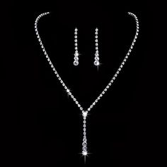 Gender:Women's; Gemstone:AAA Cubic Zirconia; Theme:Drop; Style:Elegant,Simple Style,Classic; Necklace Length:15.7-19.7(Approx.40cm-50cm); Jewelry Type:Bridal Jewelry Sets,Choker Necklace,Drop Earrings; Occasion:Wedding,Ceremony,Party Evening,Engagement,Anniversary; Material:Cubic Zirconia; Front page:WE; Product Dimensions:0.0000.0000.000; Shipping Weight:0.020; Package Dimensions:0.0000.0000.000; Net Weight:0.02; Listing Date:07/13/2017; Production mode:Self-produce; Base Categories:Jewelry Set Long Drop Necklace, Crystal Bridal Jewelry Sets, Bride Jewelry Set, Rhinestone Jewelry Set, Crystal Wedding Jewelry, Long Tassel Necklace, Rhinestone Choker Necklace, Prom Jewelry, Women's Jewelry Sets