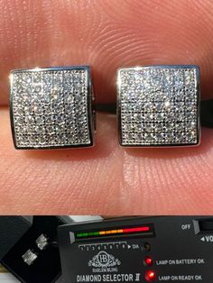 Amazing stud earrings
Awesome concave square shaped
VVS1 D color excellent cut moissanite stones
0.5ct each pair
HIGHEST GRADE POSSIBLE
PASSES DIAMOND TESTER!!! ANY PEN OR LIGHT TRANSMISSION DIAMOND TESTER (Will show up as moissanite and not diamond on lab assays however)
Comes with GRA certificate
 
Solid 925 sterling silver! Not Plated Or Filled
Wont turn your ears green!
 
Each order you get a pair of 2 earrings!
 
SUPER ICY...Must see in the sun! Silver Rectangular Diamond Earrings, Silver Diamond Earrings In Rectangular Shape, Diamond White Rectangular Jewelry With Pave Setting, Rectangular Diamond Earrings In Silver, Diamond White Rectangular Earrings For Anniversary, Rectangular Sterling Silver Earrings With Diamond Accents, Sterling Silver Rectangular Earrings With Diamond Accents, Rectangular Diamond White Earrings For Anniversary, Silver Cubic Zirconia Princess Cut Diamond Earrings