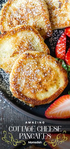 some french toast and strawberries on a plate