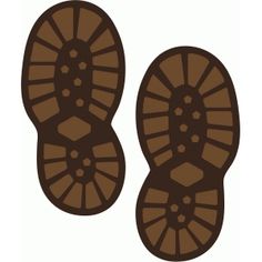 two brown shoes are shown in the shape of a pair of feet and one is made out of wood