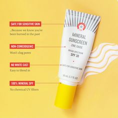 Mineral Sunscreen Zinc Oxide Broad Spectrum SPF 30 Success Message, Vitamins For Skin, First Aid Beauty, Zinc Oxide, Medical Help, Skin Routine, Mineral Sunscreen, Brightening Serum, Soften Skin