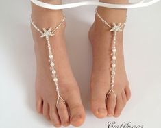 Handmade Toe Ring Sandals As Gift, Elegant Handmade Barefoot Sandals For Gift, Handmade Elegant Barefoot Sandals For Gift, Handmade Silver Sandals With Adjustable Fit, Beaded Toe Ring Barefoot Sandals As Gift, Beaded Barefoot Sandals For Party, Adjustable Silver Beaded Sandals, Beaded Toe Ring Barefoot Sandals For Gift, Adjustable Beaded Barefoot Sandals For Beach