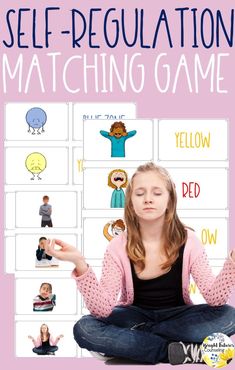 Teach students how to identify their emotions with this self-regulation memory matching game. Students will learn which feelings and actions are associated with each color zone. This resource would be a great complement to lessons about the Zones of Regulation. #brightfuturescounseling #elementaryschoolcounseling #schoolcounseling  #zonesofregulation #selfregulation #schoolcounselinggames Emotional Regulation Games, Zones Of Regulation Uno Game, Zones Of Regulation Desk Visual, Zones Of Regulation Read Alouds, Zone Of Regulation Check In