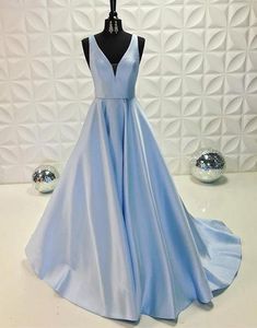 1,Customized service and Rush order are available. Our email address:fashionpromdress@outlook.com This dress could be custom made, there are no extra cost to do custom size and color. 2. Size: standard size or custom size, if dress is custom made, we need to size as following bust______ cm/inch waist______cm/inch hip:_______cm/inch Height with Shoes :_______cm/inch ( height is from your top head to your toe,without shoes) Height without Shoes :_______cm/inch 3. Shipping time : rush order within Light Blue Prom, Grad Dresses Long, Light Blue Prom Dress, Blue Prom Dress, Senior Prom Dresses, Simple Prom Dress, Custom Prom Dress, V Neck Prom Dresses, Prom Dresses 2019