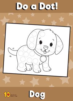 a dog coloring book with the words do a dot