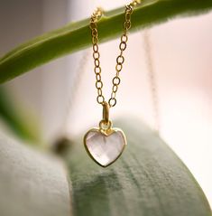 Looking for a unique accessory for some self love, or love for that special someone? Crafted from 14k gold filled and natural Rose Quartz, this pendant is the perfect, sparkling way to show anyone how much you care. Rose Quartz is a stone of love. It is believed to restore trust & harmony in relationships and encourage unconditional love. It purifies the heart and promotes self love, inner healing, and friendship. It is an alternate birthstone for January, as well as the spiritual birthstone for Dainty Rose, Crystal Formations, Rose Quartz Heart, Inner Healing, Heart Gemstone, Pink Gemstones, Unconditional Love, Accessories Unique, 14kt Gold