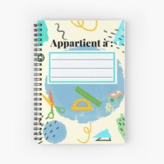 a spiral notebook with the words,'appartent at'written on it