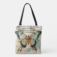 Symbolic Words about Butterflies   Tote Bag Free Birthday Stuff, Shopping Trip, Hat Hairstyles, Toddler Outfits