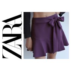 Brand: Zara Condition: New With Tags Size: Xs Original Price: $25 Color: Purple Feel Free To Make Me An Offer! Chic Purple Summer Skirt, Chic Purple Skirt For Day Out, Casual Purple Zara Skirt, Zara Casual Purple Skirt, Trendy Zara Mini Skirt For Day Out, Chic Purple Mini Skirt For Day Out, Chic Purple Zara Skirt, Chic Purple Skort For Spring, Chic Purple Mini Skort