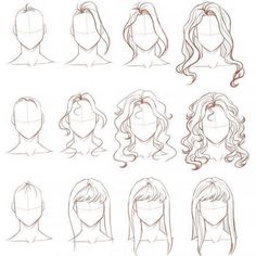 the different types of hair and how to draw them