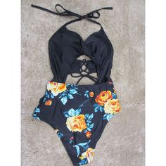 Live Life On The Beach Black And Floral Swimsuit Medium Blackbackground With Blue, Orange Floral Design Halter One Piece Suit New With Tags Black Beachwear One Piece For Poolside, Black One Pieces For Beach Season Swimming, Black One Piece For Beach Party, Black Tankini For Vacation, Black One-piece For Beach Party Season, Black Swimwear For Beach Party, Black Swimwear For Beach Party Season, Black Triangle Top Tankini For Vacation, Fitted Black Swimwear For Beach Party