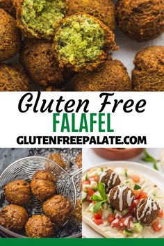 gluten free falafel recipe with text overlay