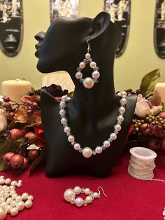 "Elegantly, tantalizing Coastal Grandma, one of a kind, homemade Jewelry set. PandaHall satin luster assorted size Pearls with Rondelle  crystal glass, faceted bead spacers with silver lobster clasp. 18\" in length plus 2\" extension and matching dangling earrings. RETURN POLICY: We offer a no questions asked 30 Day Money-Back Guarantee. If you are not satisfied with your jewelry, simply send it back to us (including all original packaging) within 30 days and we will issue a refund of your purchase. All returns are inspected when received and we process refunds promptly." Pearls Diy, Coastal Grandma, Homemade Jewelry, Dangling Earrings, Faceted Glass, Diy Necklace, Set Design, Faceted Bead, Crystal Glass