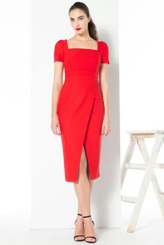 Elegant Non-stretch Red Midi Dress, Red V-neck Midi Dress For Daywear, Red V-neck Midi Dress With Button Closure, Evening Gown Dresses, Kate Middleton, One Shoulder Dress, Classy Outfits, Evening Gowns, Gowns Dresses