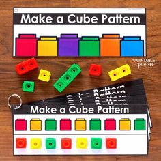 make a cube pattern game with legos on it and some paper clips to the side