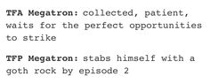 the text is written in black and white on a piece of paper that says, tp megaton collected, patient waits for the perfect opportunity to strike