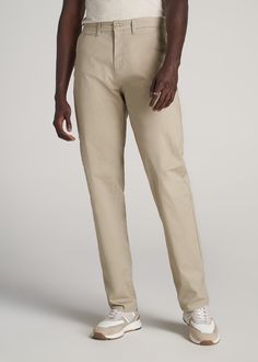 American-Tall-Men-Mason-Chinos-Desert-Khaki-front Relaxed Fit Straight Pants With Hip Pockets, Straight Pants With Hip Pockets In Relaxed Fit, Straight Pants With Relaxed Fit And Hip Pockets, Straight Cotton Bottoms With Belt Loops, Casual Tapered Straight Bottoms, Casual Straight Tapered Pants, Casual Straight Bottoms With Hip Pockets, Classic Chino Cotton Twill Bottoms, Casual Straight Chinos With Belt Loops