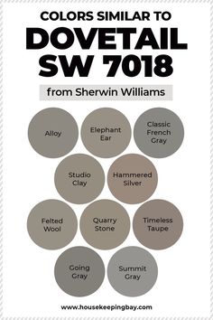 the colors similar to dovetail sw 708 from sherylin williams's