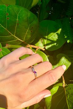 Vintage 10K Solid Gold Ring Purple Topaz with Diamond Accent Slim Stacking Ring 1.0g 2 Diamonds 1mm, 1 Topaz 5 x 2.4mmRing Size: 6.75 Marquise Cut Birthstone Promise Ring, White Gold Marquise Birthstone Promise Ring, Fine Jewelry Marquise Cut Birthstone Promise Ring, Fine Jewelry Birthstone Rings In Marquise Cut, Fine Jewelry Marquise Cut Birthstone Rings, Marquise Ruby Ring With Accent Stones For Promise, Dainty Birthstone Ring With Accent Stones, Dainty Amethyst Ring With Accent Stones, Marquise Cut Birthstone Diamond Ring