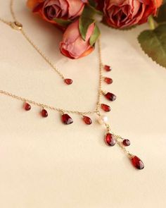 Amber Garnet Jewelry For Gift, Amber Garnet Jewelry As Gift, Amber Garnet Jewelry Gift, Dainty Garnet Jewelry For Gifts, Elegant Cranberry Jewelry For Gift, Adjustable Garnet Jewelry For Gift, Red Gemstone Jewelry Gift, Adjustable Garnet Jewelry As A Gift, Garnet Natural Stones Jewelry For Gift