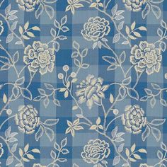 Brunschwig & Fils KINEVINE EMB FRENCH BLUE Fabric Blue Fabric Pattern, Luxurious Aesthetic, To Try, Floral Upholstery, Lee Jofa, Fabric Houses, Pierre Frey, French Blue, Drapery Fabric