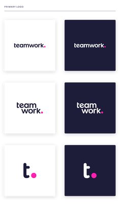 six different logos for teamwork, including one with the word team work on it