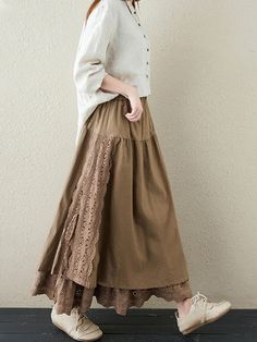 Midi Skirt Y2k, Linen Layers, Lace Midi Skirt, Linen Style, Midi Dress Summer, Linen Skirt, Embroidery Fashion, Summer Fabrics, Lace Embroidery