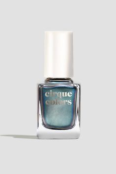 Silver-Turquoise-Blue-Purple Multichrome Nail Polish - Cirque Colors Monolith Halo Nails, Mirror Nail Polish, Moving Objects, Chrome Nail Polish, Multicolored Nails, Cirque Colors, Future Of Fashion, Mirror Nails, Nail Art Set