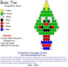 an image of a christmas tree made out of beads