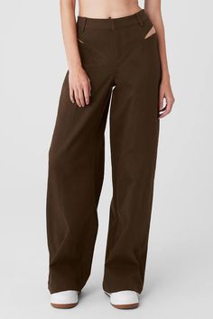 High-Waist Risk Taker Trouser - Espresso | Alo Yoga Risk Taker, Woman Back, Back Women, Wide Legs, Alo Yoga, Get The Look, V Shape, Fashion Inspiration, Espresso