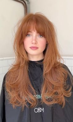 @anaishamiltonx on instagram. Hairstylist @jamesplainhair on instagram 60s Layered Hair, 60s Long Hair, Long Hair Layers, Chunky Layers, Hair Layers, Haircut Inspo, Ginger Hair Color, Hair Stylist Life, Long Layered Hair