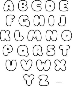 the alphabet is outlined in black and white with letters that are not yet cut out